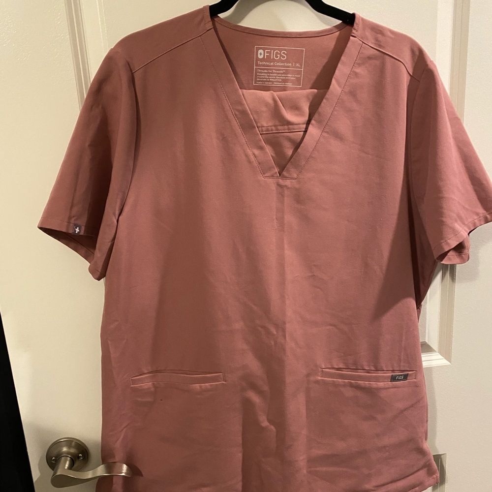Figs Mineral Mauve scrub set size XL